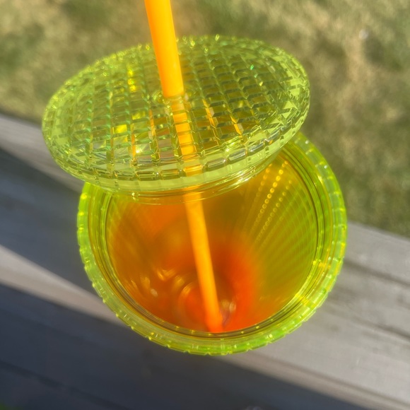Starbucks Lemon Prism Spray Pink Gradient Ombre Summer 2022 Venti Tumbler 24 oz. - Picture 3 of 6